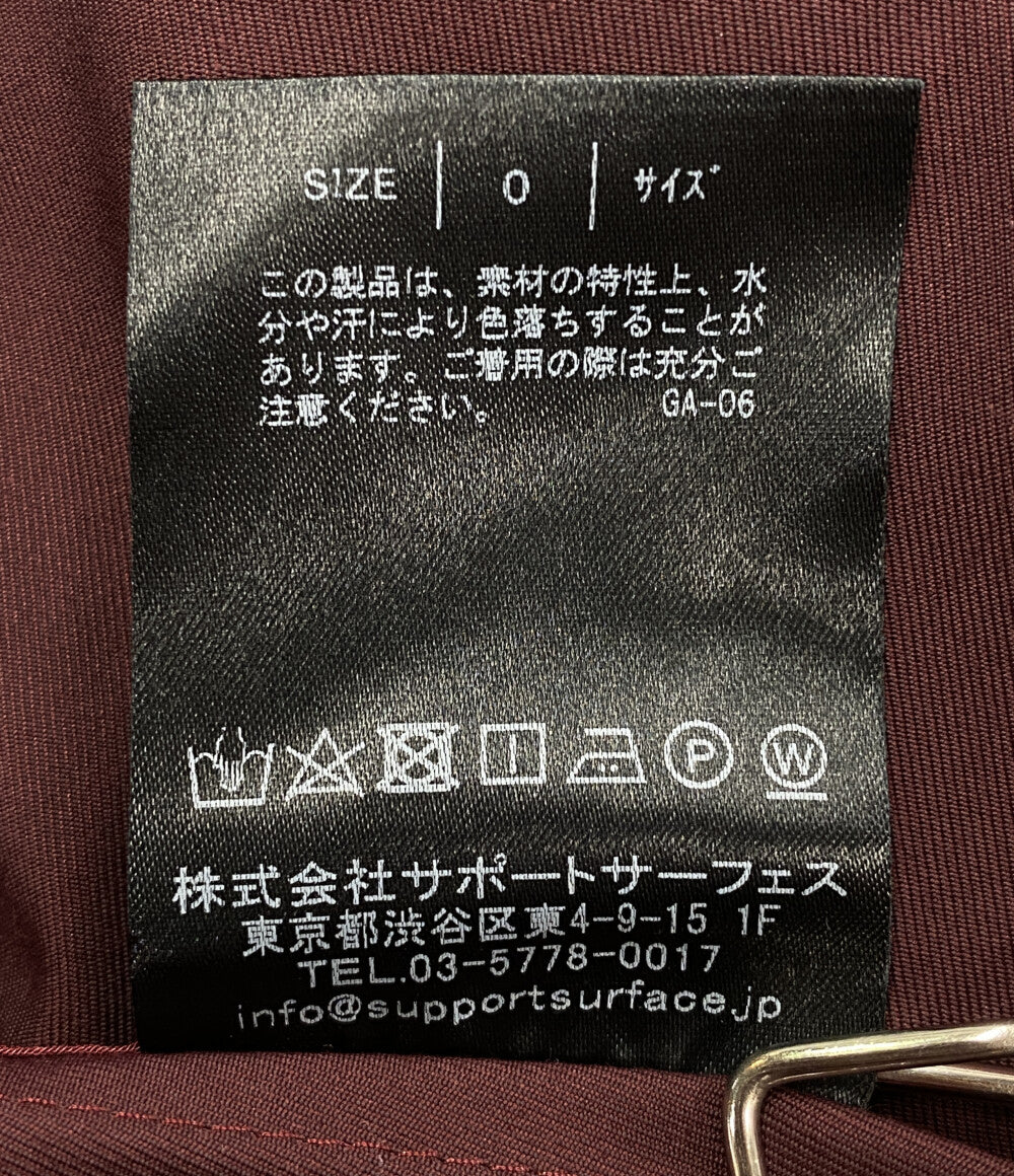 サポート サーフェス 半袖ワンピース ワインレッド      レディース SIZE -  SUPPORT SURFACE