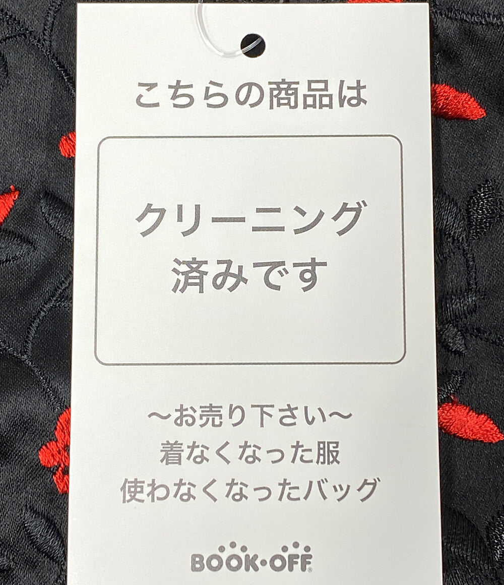 シモーネロシャ  スカート 刺繍 フラワー ブラック×レッド      レディース SIZE UK4  simone rocha