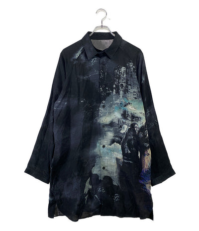 ヨウジヤマモト  長袖シャツ 総柄 2024ss     メンズ SIZE 2  YOHJI YAMAMOTO