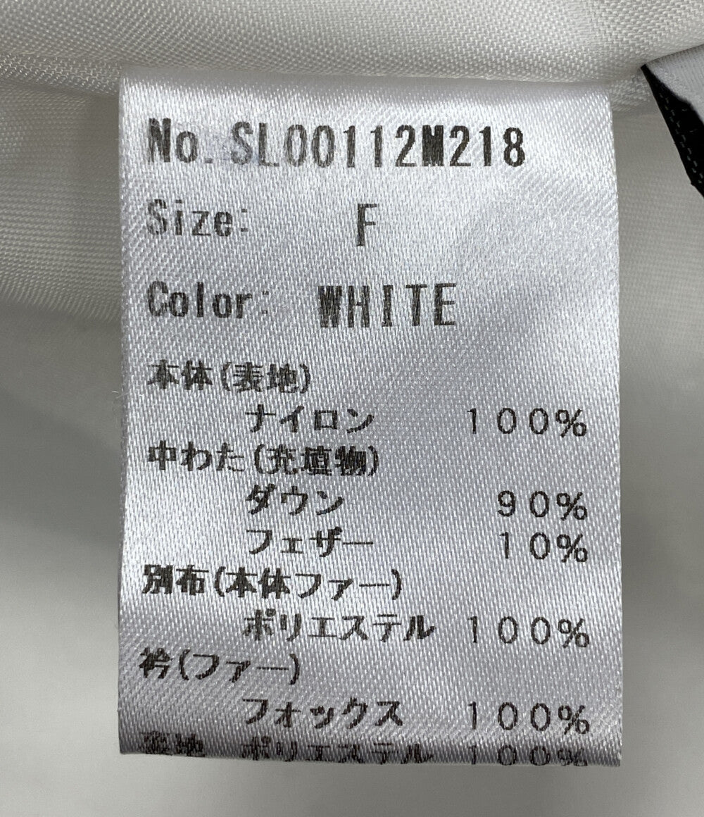 シェリエ ダウンベスト ホワイト      レディース SIZE F  sheller