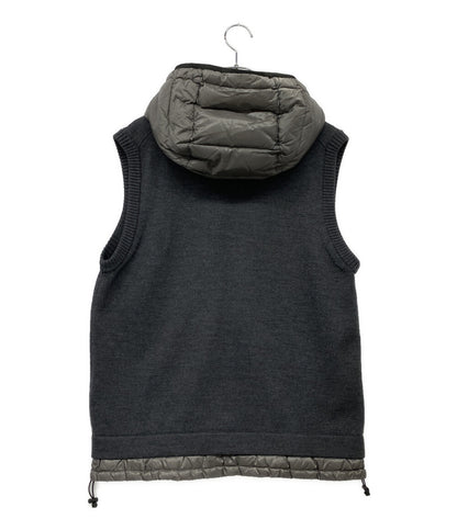 モンクレール  ニットベスト D20919419200 MAGLIA GILET ダウンフード      メンズ SIZE L  MONCLER