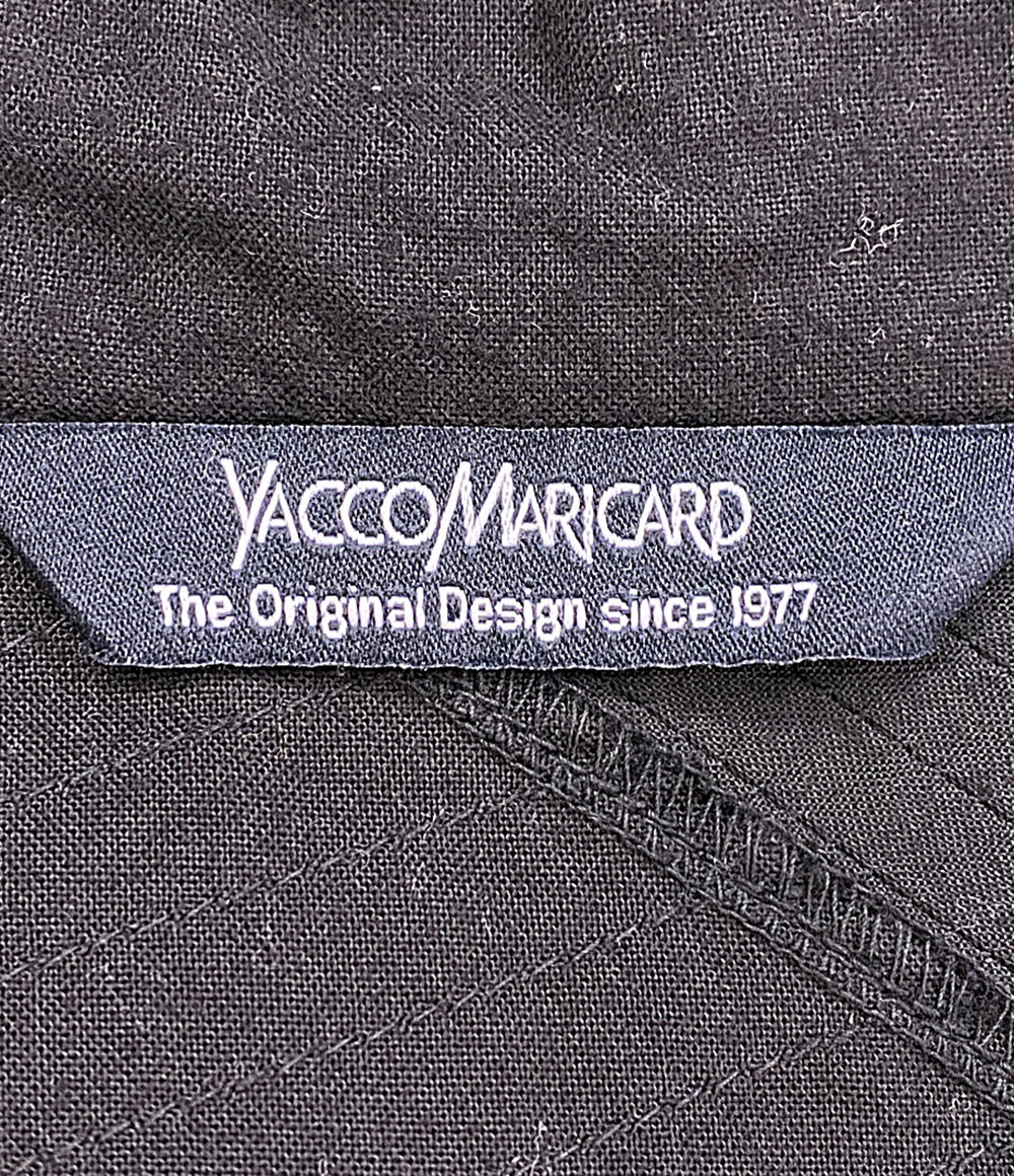 ヤッコマリカルド 長袖シャツ バンドカラー ブラック     1510800-21 レディース SIZE 1  YACCO MARICARD