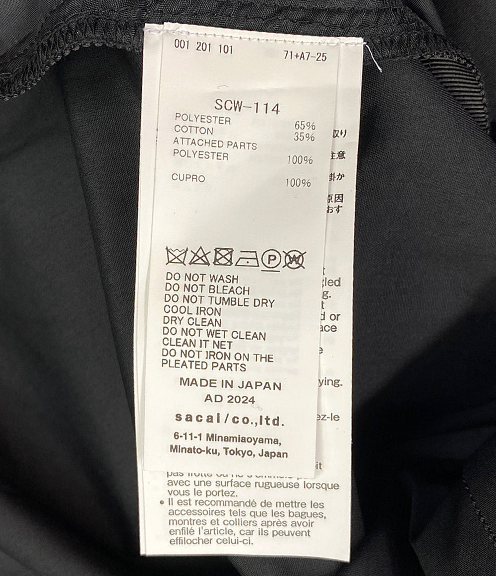 サカイ 美品 シャツワンピース ブラック     SCW-114 レディース SIZE 1  sacai