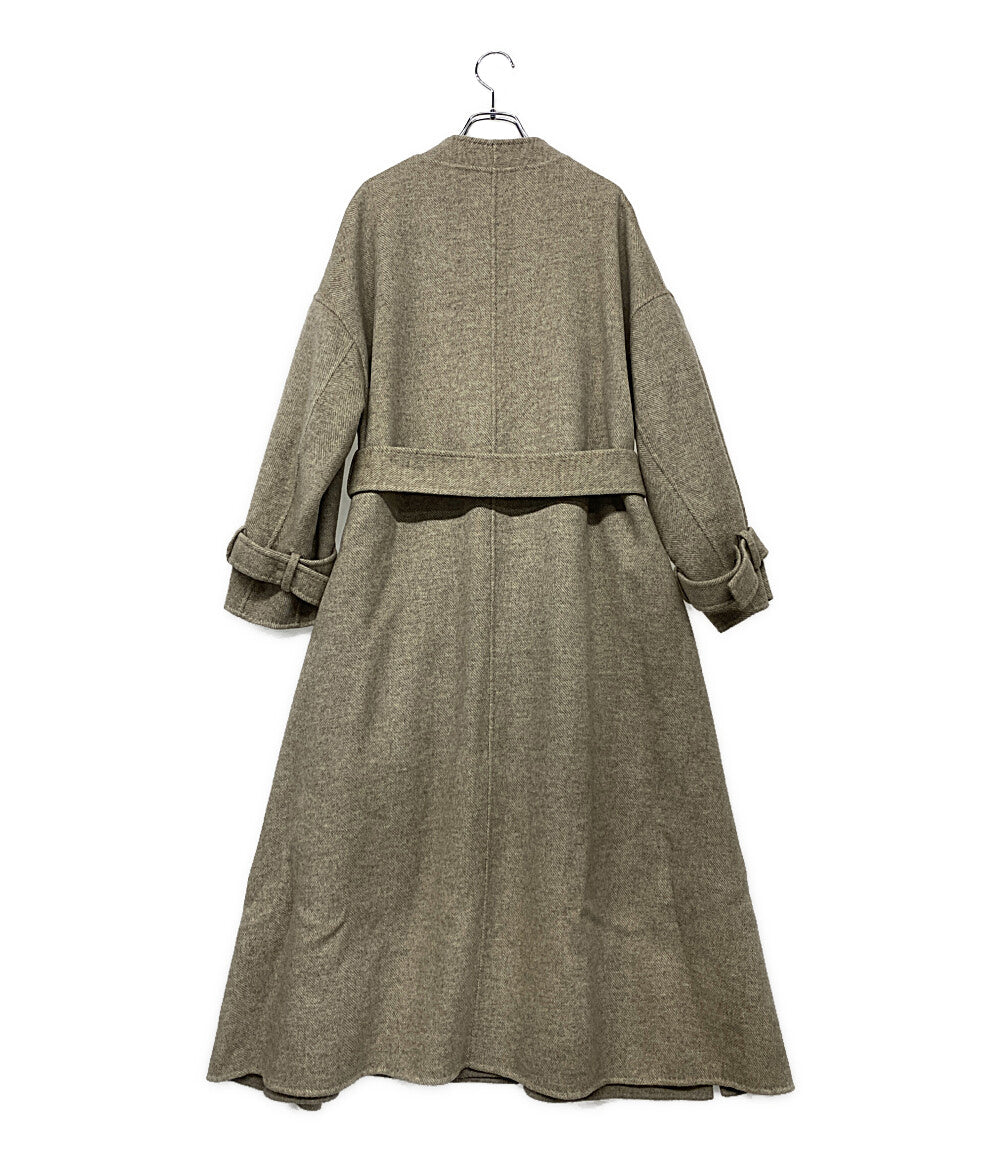 エブール ノーカラーコート ヘリンボーン      レディース SIZE 36  ebure