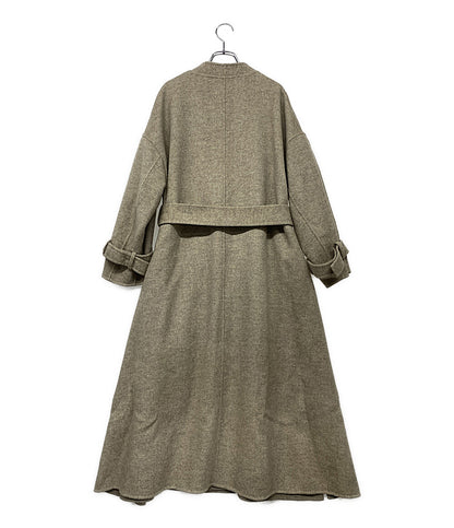 エブール ノーカラーコート ヘリンボーン      レディース SIZE 36  ebure