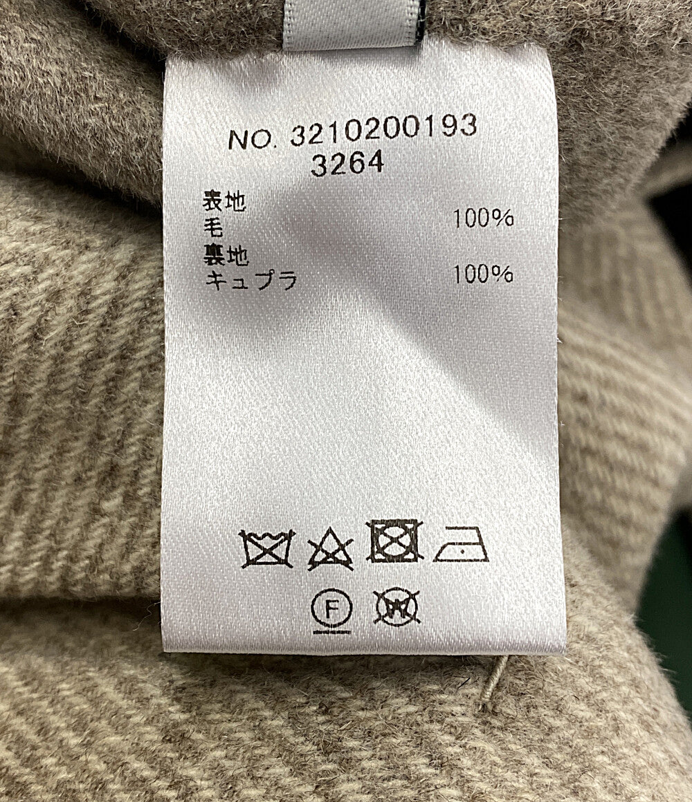 エブール ノーカラーコート ヘリンボーン      レディース SIZE 36  ebure