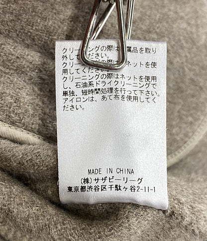 エブール ノーカラーコート ヘリンボーン      レディース SIZE 36  ebure