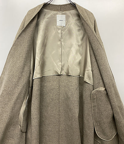 エブール ノーカラーコート ヘリンボーン      レディース SIZE 36  ebure