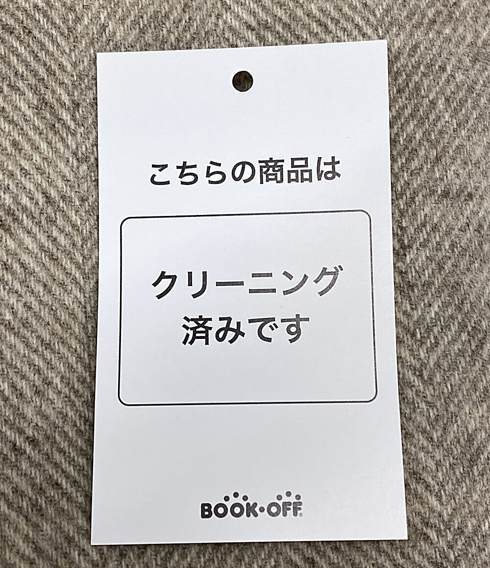 エブール ノーカラーコート ヘリンボーン      レディース SIZE 36  ebure