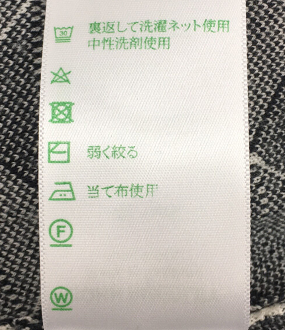 ジョンスメドレー スカート フロントジップ 総柄 ホワイト ブラック レディース SIZE S John Smedley