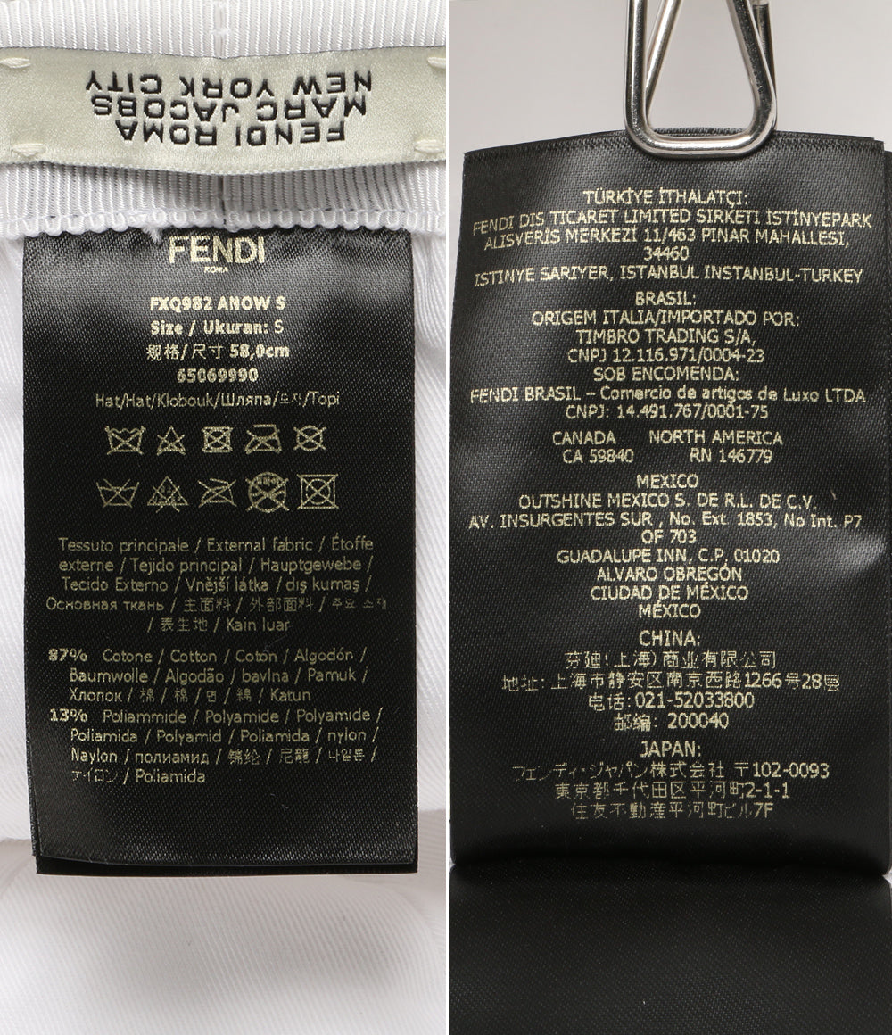 FENDI × MARC JACOBS マークジェイコブス ハット ホワイト FXQ982 レディース SIZE S フェンディ