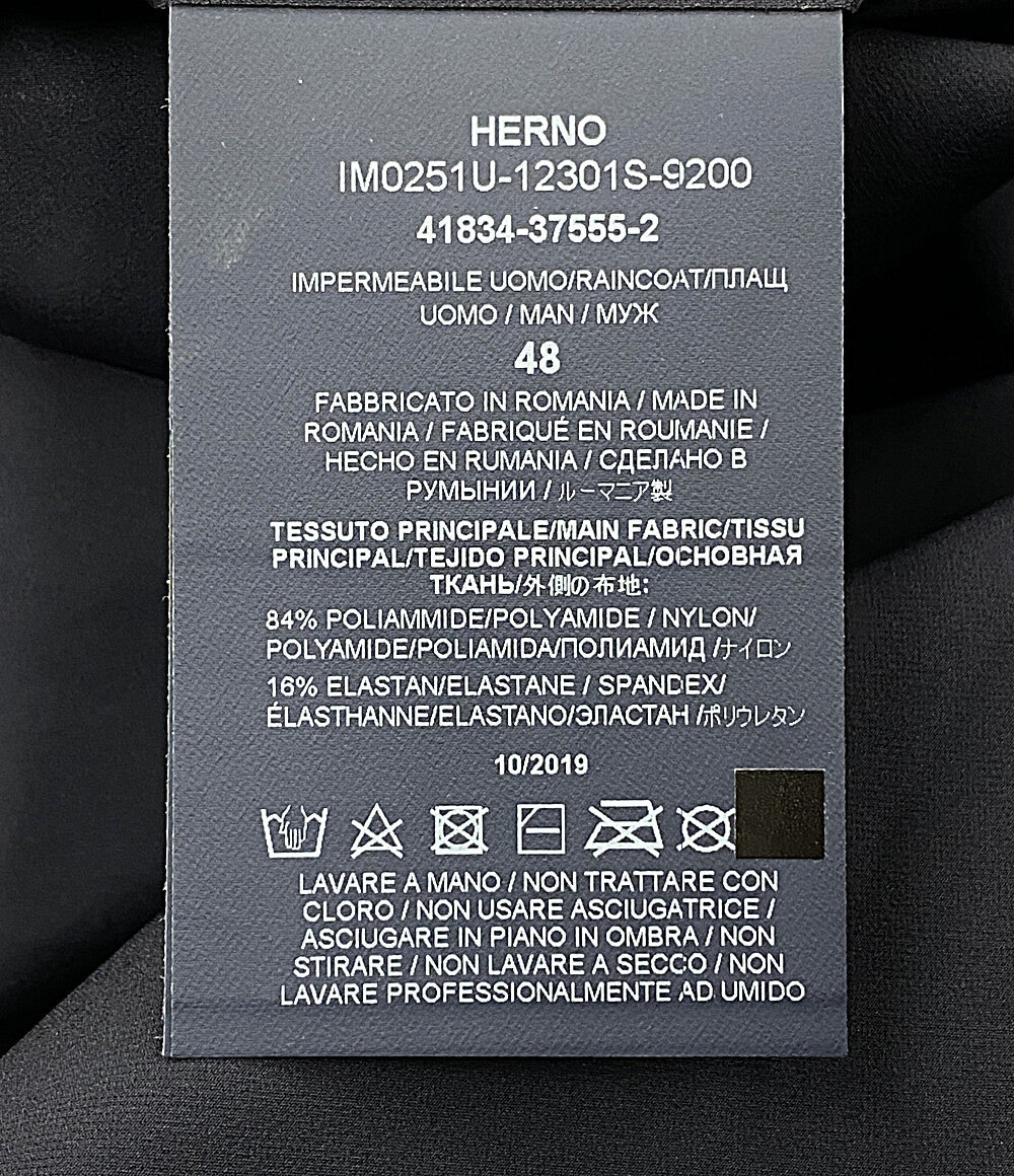 ヘルノ ステンカラーコート ネイビー メンズ SIZE 48 HERNO