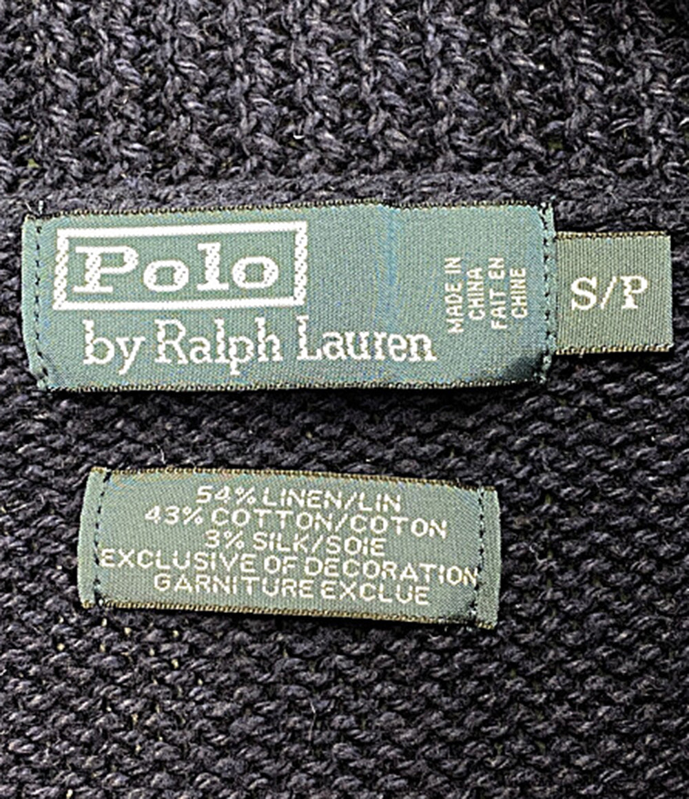 Polo by RALPH LAUREN ニット 星条旗 ショールカラー ネイビー メンズ SIZE S ポロバイラルフローレン