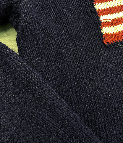 Polo by RALPH LAUREN ニット 星条旗 ショールカラー ネイビー メンズ SIZE S ポロバイラルフローレン