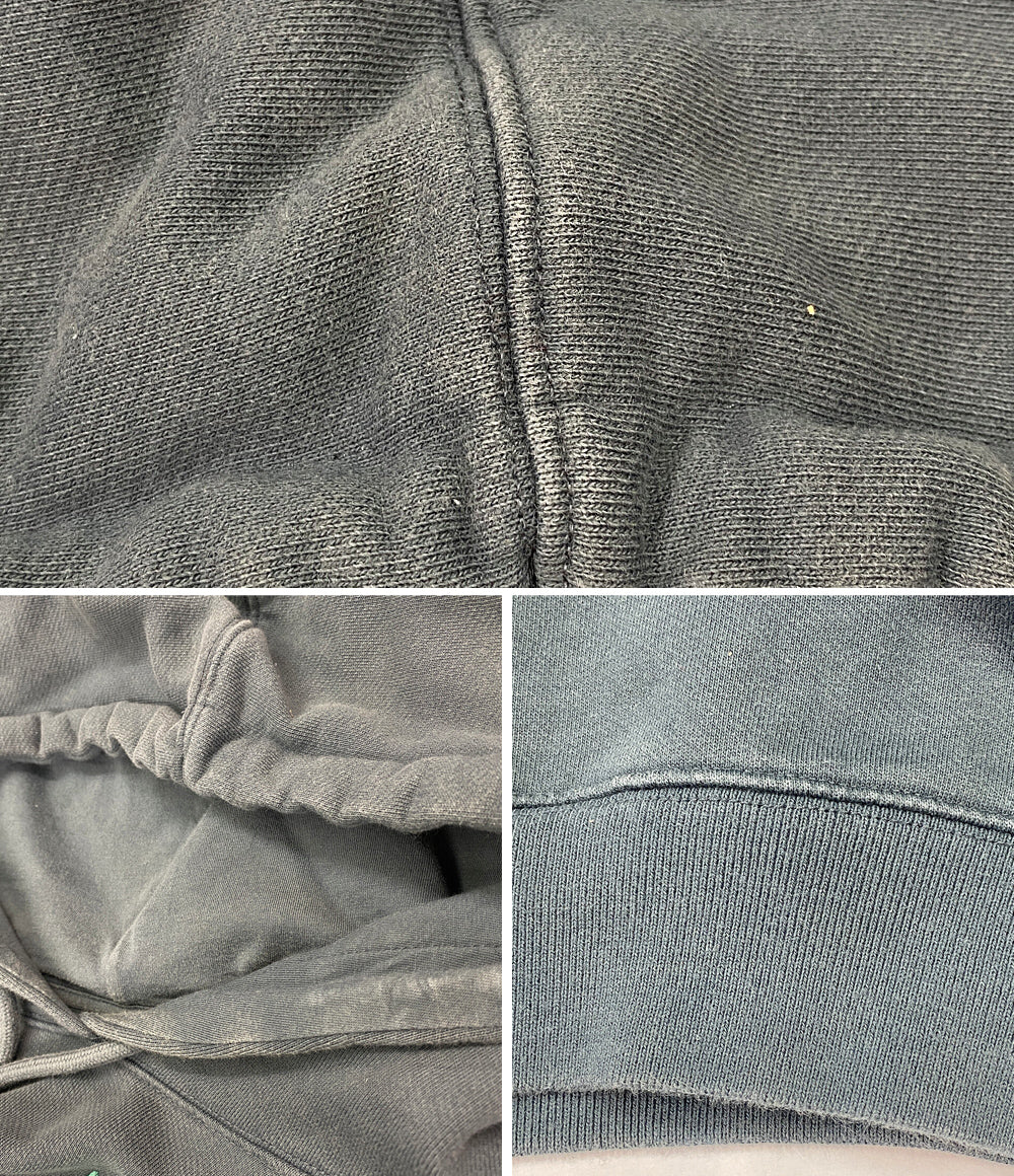 OFF WHITE スウェットパーカー グリーン ブラック WOMAN レディース SIZE S オフホワイト