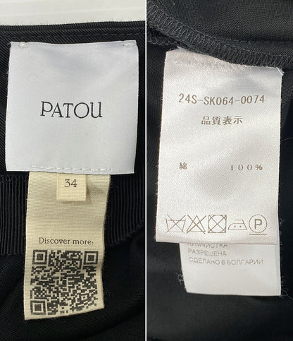 パトゥ スカート Aライン ブラック     24S-SK064-0074 レディース SIZE 34  PATOU