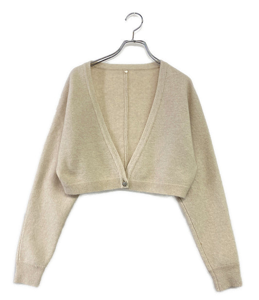 foxey カーディガン カシミヤシルク混 ショート丈 レディース SIZE 40 フォクシー