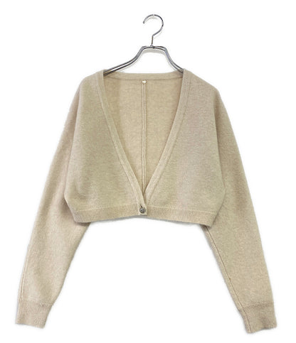 フォクシー  カーディガン カシミヤシルク混 ショート丈      レディース SIZE 40  foxey