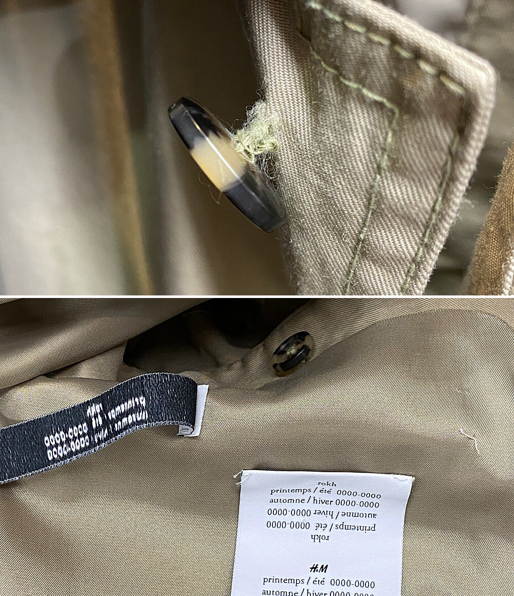 エイチアンドエム  ロク トレンチコート ブラウン ダブルレイアードトレンチ      メンズ SIZE L  roku H＆M
