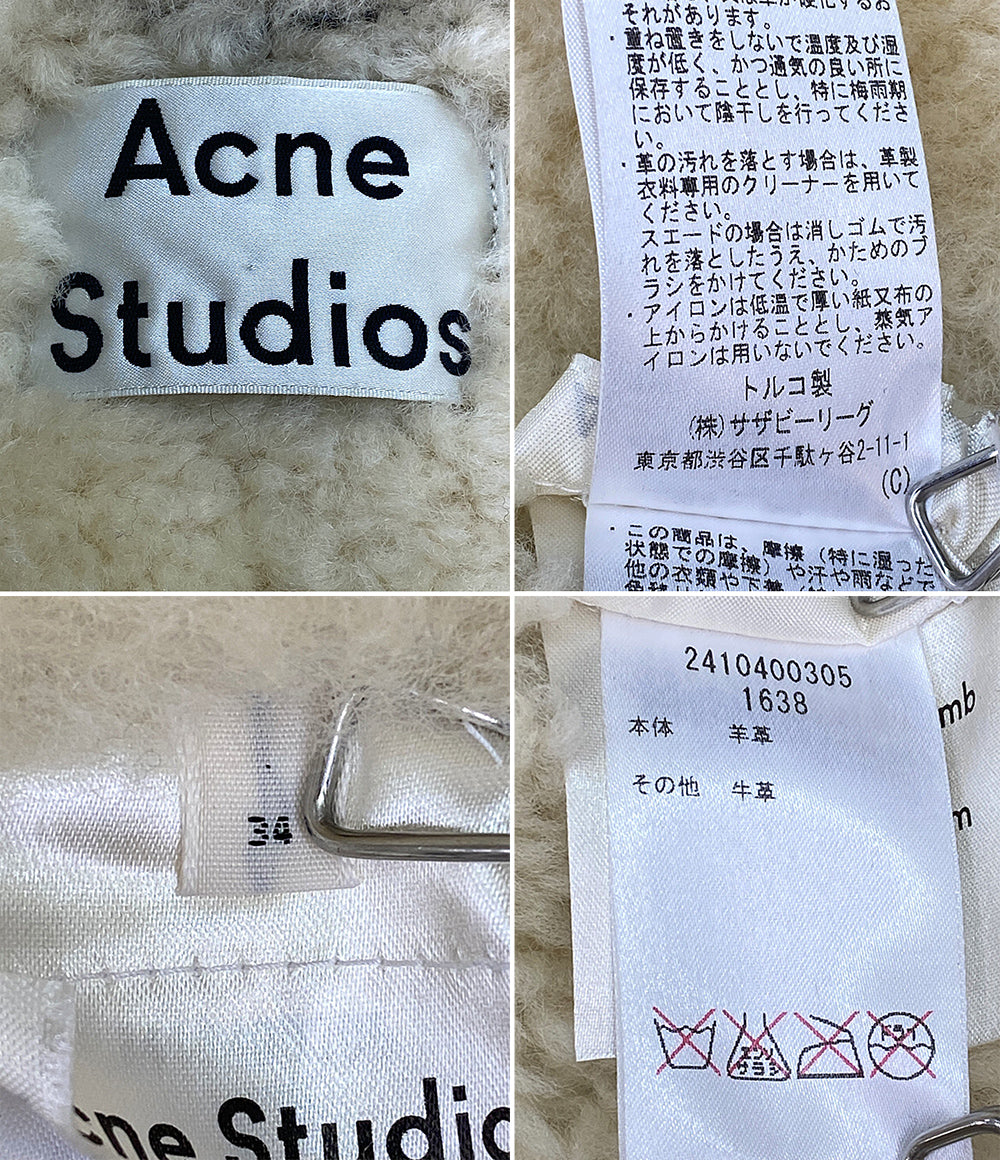 アクネステュディオス ムートンジャケット ダブルライダース レディース SIZE 34 Acne Studios
