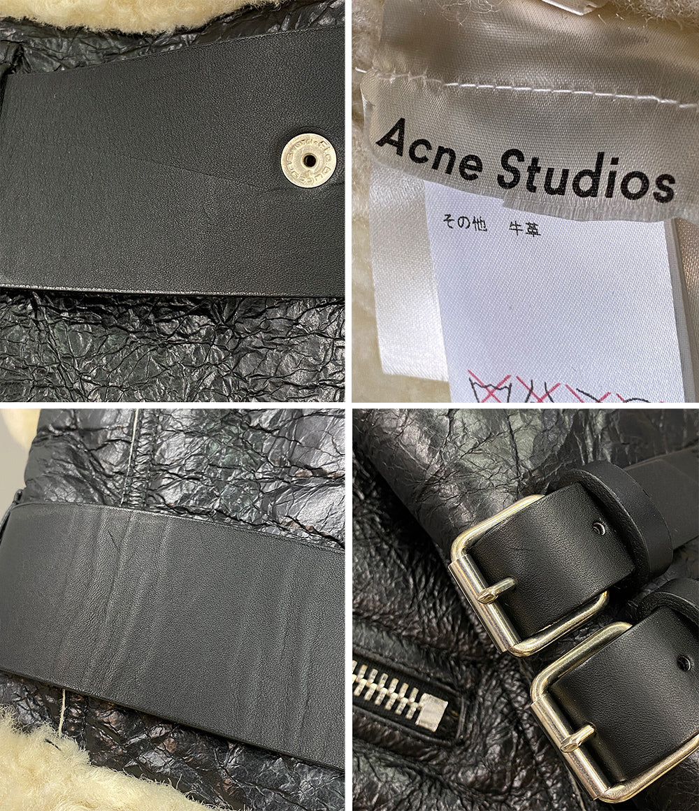 アクネステュディオス ムートンジャケット ダブルライダース レディース SIZE 34 Acne Studios