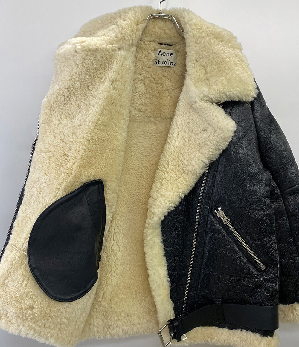 アクネステュディオス ムートンジャケット ダブルライダース レディース SIZE 34 Acne Studios