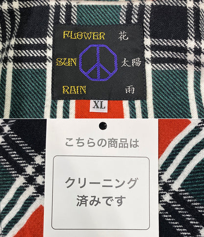 花、太陽、雨 長袖シャツ Printed Flannel Shirt      メンズ SIZE XL