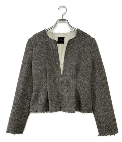 ヨーコチャン ノーカラージャケット YCJ-314-004 ペプラム レディース SIZE 40 YOKO CHAN