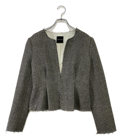 ヨーコチャン ノーカラージャケット YCJ-314-004 ペプラム レディース SIZE 40 YOKO CHAN