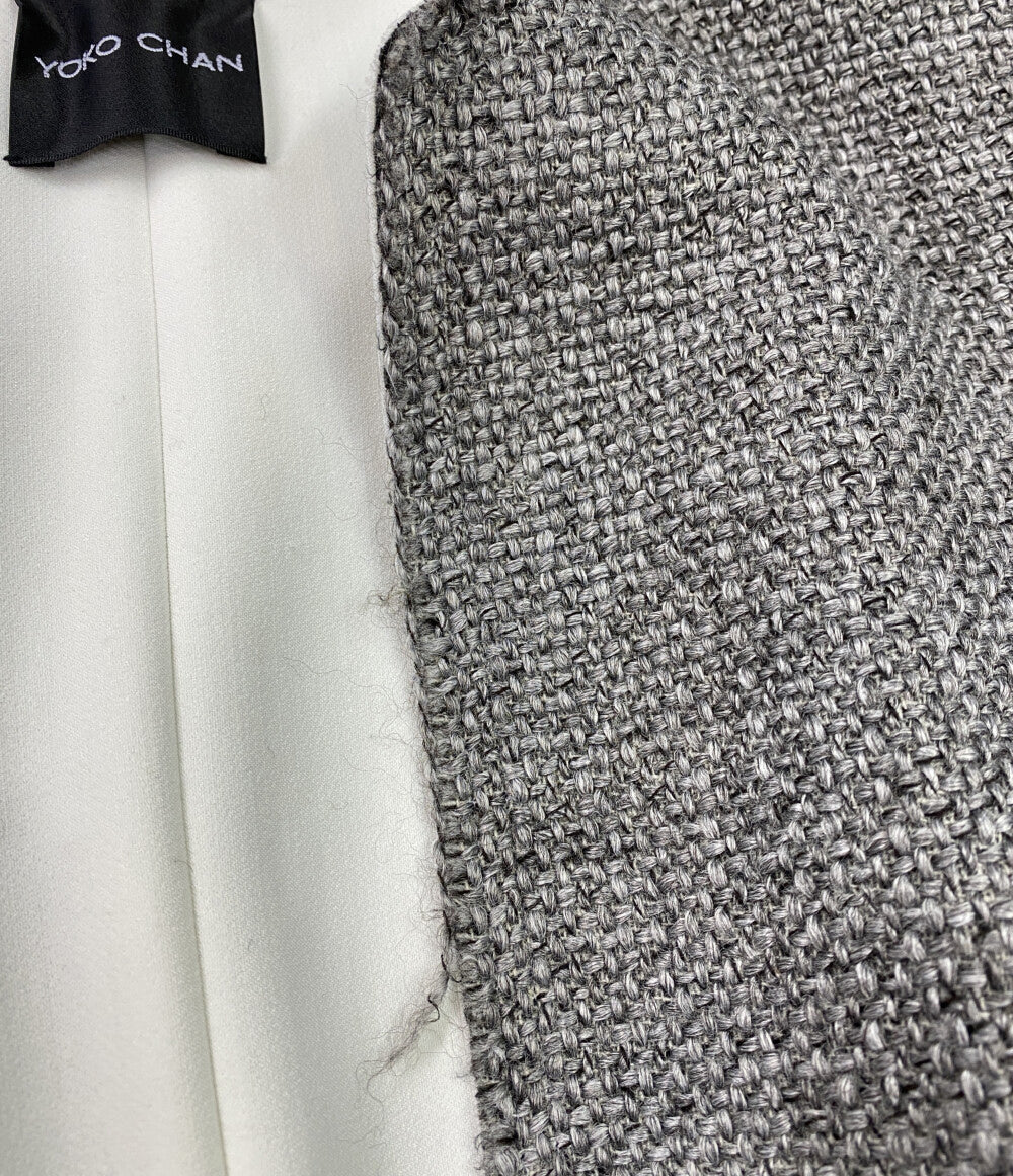 ヨーコチャン ノーカラージャケット YCJ-314-004 ペプラム レディース SIZE 40 YOKO CHAN