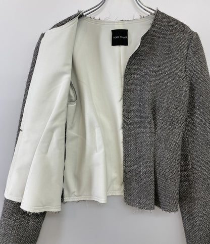 ヨーコチャン ノーカラージャケット YCJ-314-004 ペプラム レディース SIZE 40 YOKO CHAN