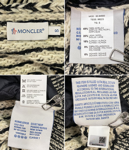 MONCLER ダウンジャケット ニット MAGLIONE TRICOT CARDIGAN レディース SIZE S モンクレール