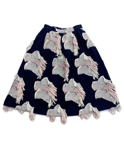 アキラナカ フラワーカットジャガードスカート AP1716NV レディース SIZE 36 AKIRA NAKA