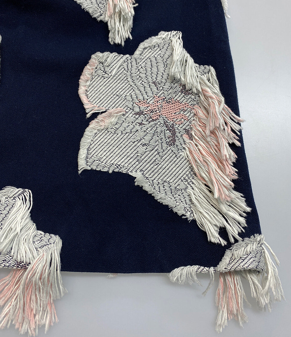 アキラナカ フラワーカットジャガードスカート AP1716NV レディース SIZE 36 AKIRA NAKA