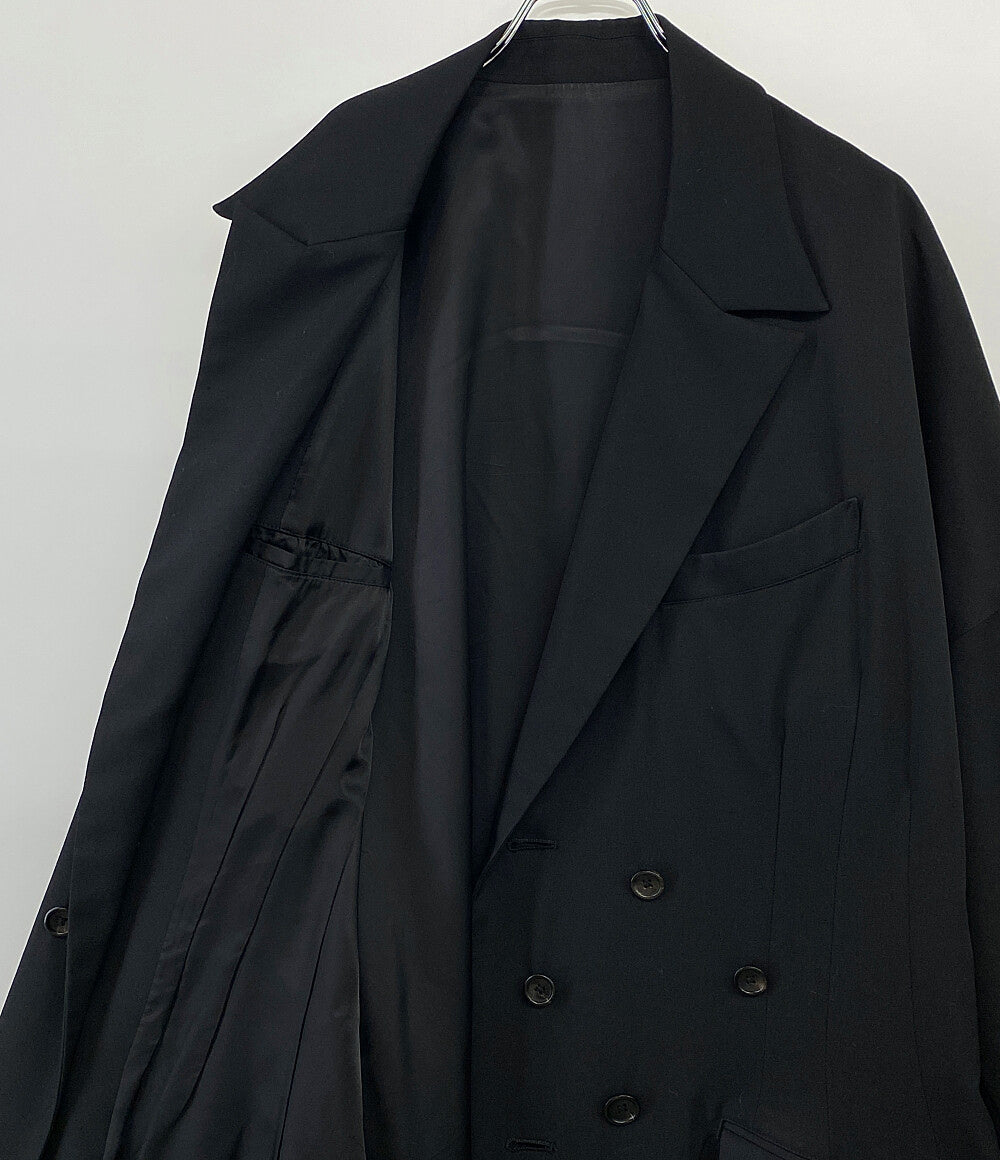 サルバム ギャバロングコート ブラック SP-C01-100 メンズ SIZE S Sulvam