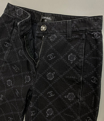 シャネル  デニムパンツ P75250 ココマーク ブラック      レディース SIZE 34  CHANEL