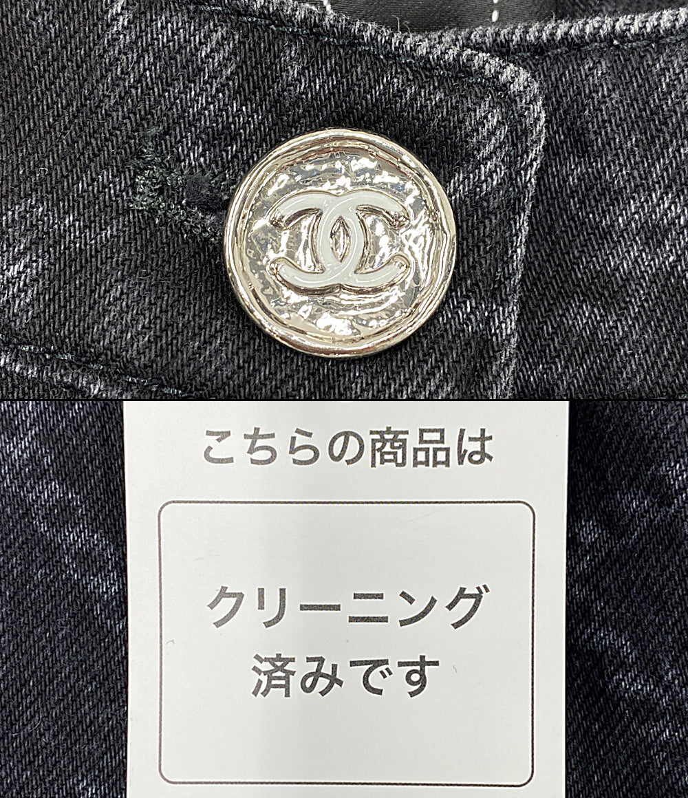 シャネル  デニムパンツ P75250 ココマーク ブラック      レディース SIZE 34  CHANEL