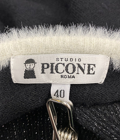 studio picone roma スタジオ ピッコーネ 長袖ニットワンピース P018019 ブラック レディース SIZE 40