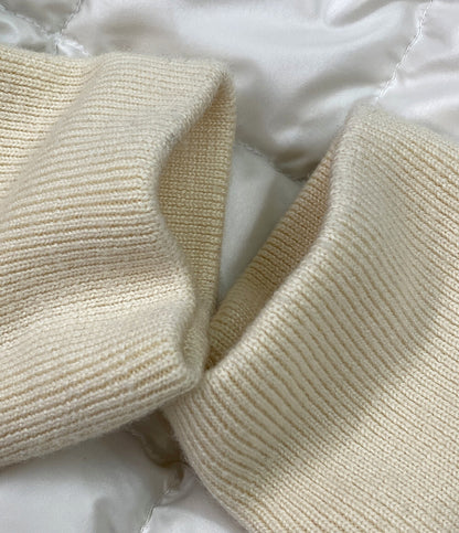 モンクレール ダウンジャケット ホワイト 切替 フード メンズ SIZE M MONCLER