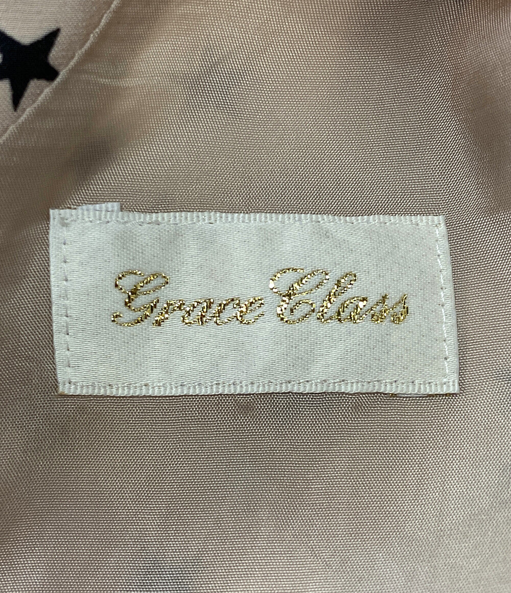 グレースコンチネンタル 半袖ワンピース 2943 5045-0 星座 ピンクベージュ レディース SIZE 36 GRACE CONTINENTAL