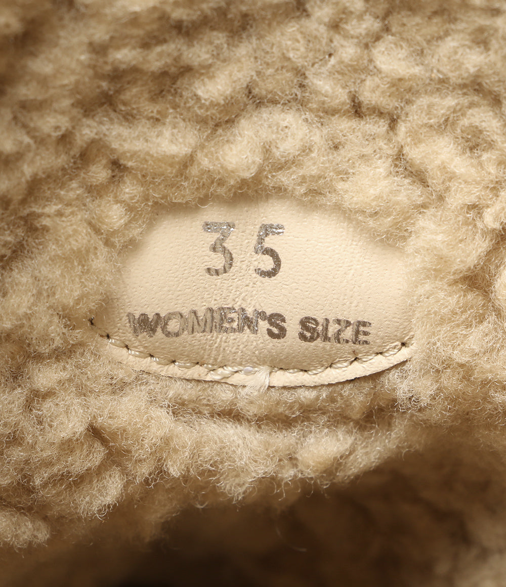 トッズ ブーツ ベージュ ムートン ロゴチェーン レディース SIZE 35 TOD'S