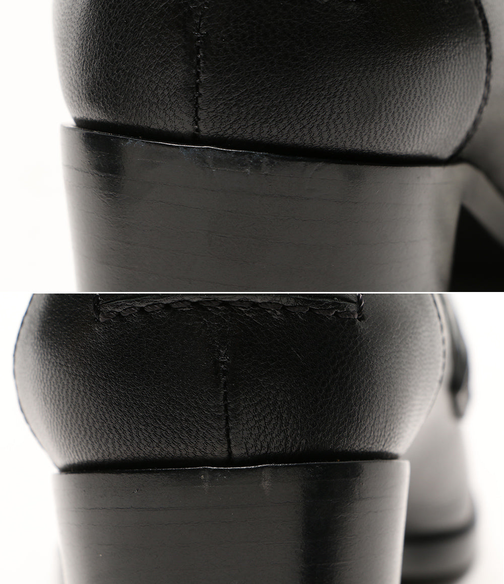 エルメス  モカシン ドーフィン ブラック ピンクゴールド ローファー      レディース SIZE 37 1/2  HERMES