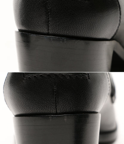 エルメス  モカシン ドーフィン ブラック ピンクゴールド ローファー      レディース SIZE 37 1/2  HERMES