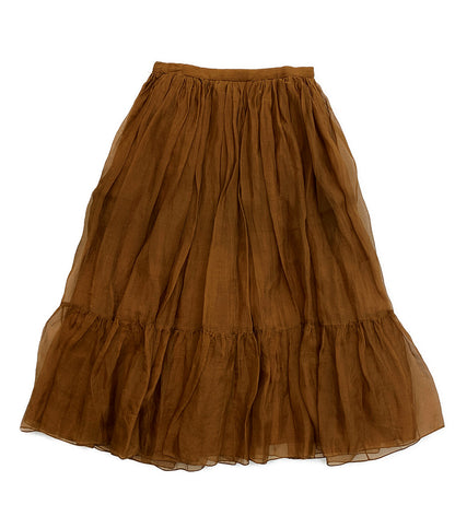 ロシャス シフォンスカート ブラウン レディース SIZE 40 Rochas
