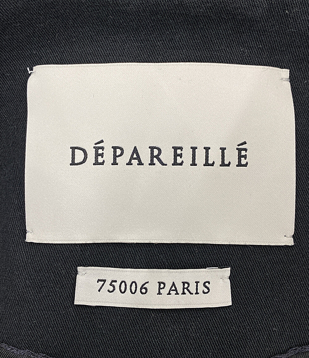 DEPAREILLE デパリエ ノーカラージャケット ツイード レディース SIZE 38