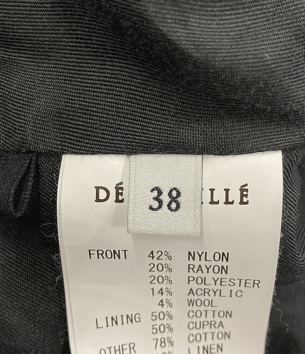 DEPAREILLE デパリエ ノーカラージャケット ツイード レディース SIZE 38