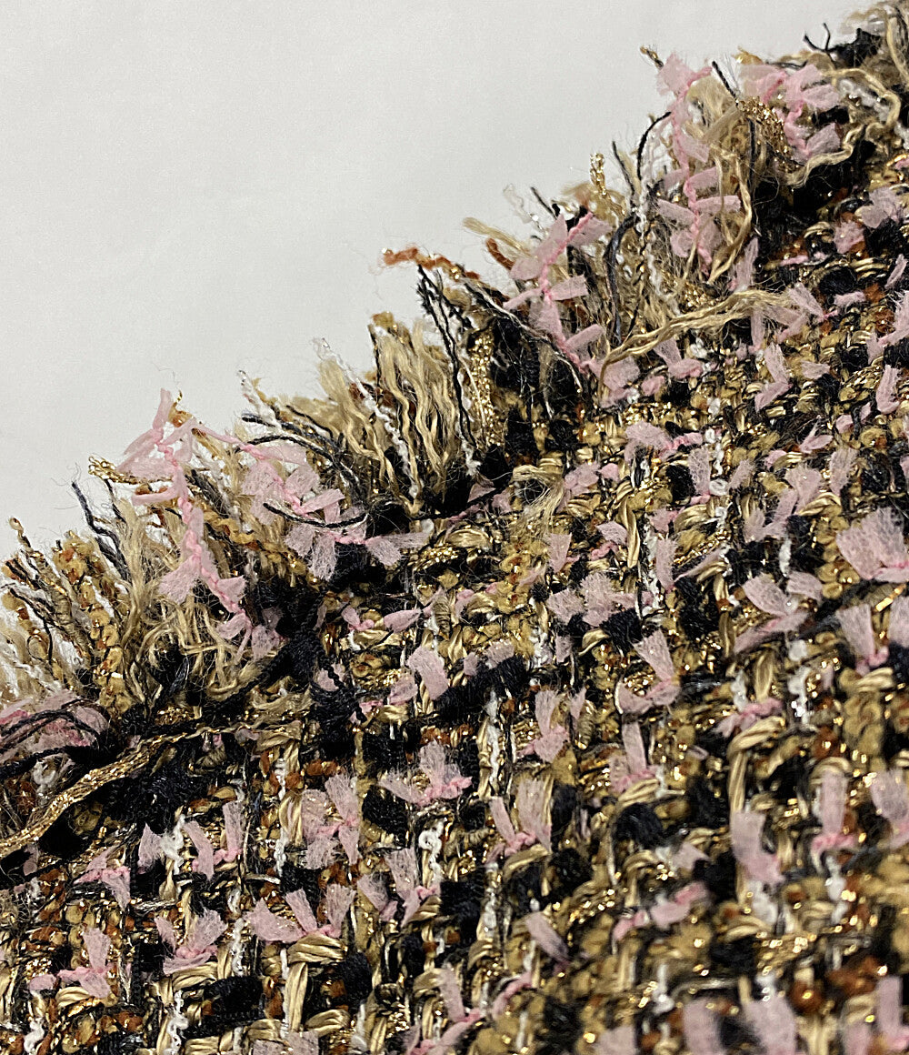 DEPAREILLE デパリエ ノーカラージャケット ツイード レディース SIZE 38