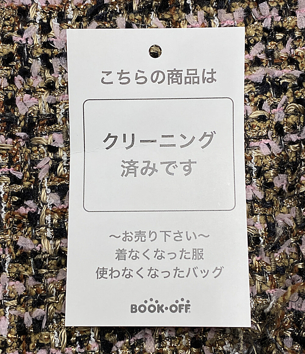 DEPAREILLE デパリエ ノーカラージャケット ツイード レディース SIZE 38