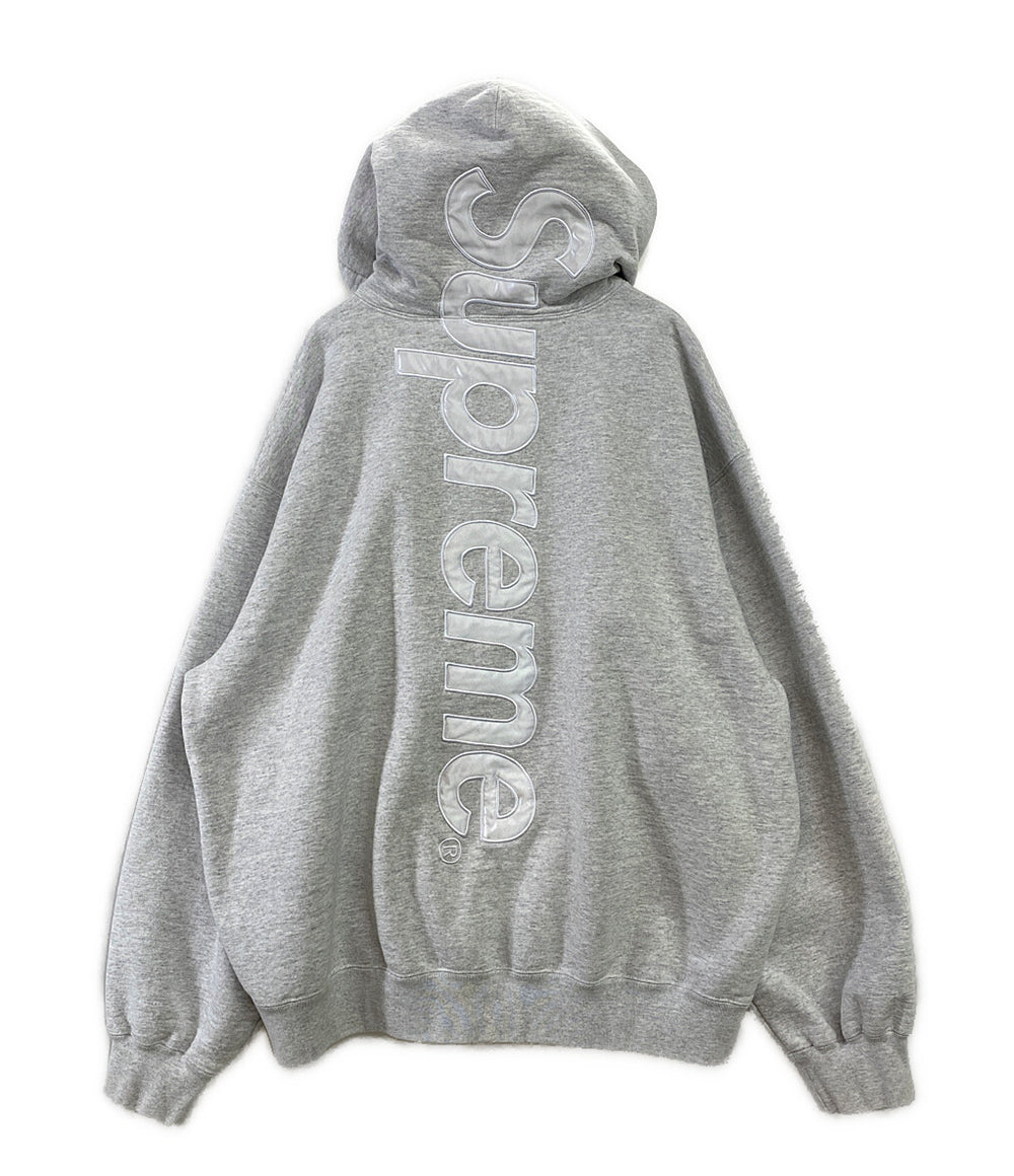 シュプリーム スウェットパーカー グレー 背面ロゴ メンズ SIZE XXL 