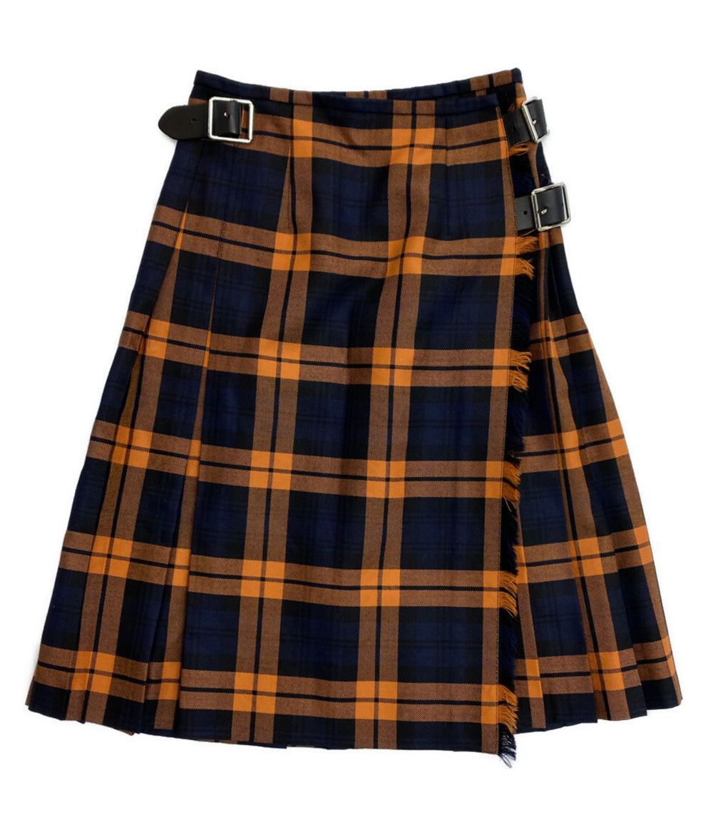 オニールオブダブリン スカート チェック ネイビーオレンジ レディース SIZE 8 ONEIL OF DUBLIN